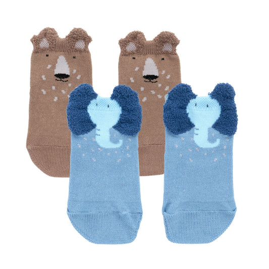 ズーランドソックス アティパス クマベージュ ゾウブルー